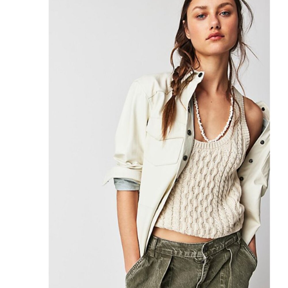 new FREE PEOPLE High Tide Cable Tank  268 2J1
